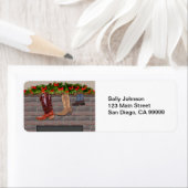 Cowboy Boot Stockings door de Fireplace Etiket (Insitu)