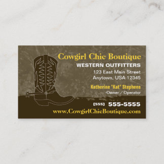Cowboy Boot Visitekaartje