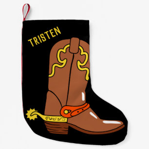 Cowboy Boot with Spur Kerststop Kleine Kerstsok