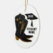 Cowboy Boots Afstuderen Keramisch Ornament (Links)