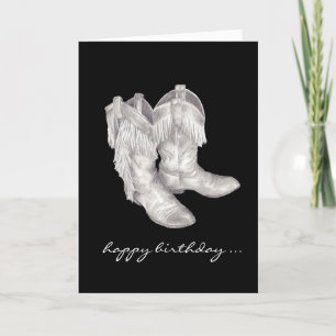 Cowboy Boots Birthday Kaart
