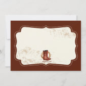 Cowboy Boots Birthday Party Invitation Kaart (Achterkant)