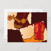 Cowboy Boots Briefkaart (Voorkant / Achterkant)