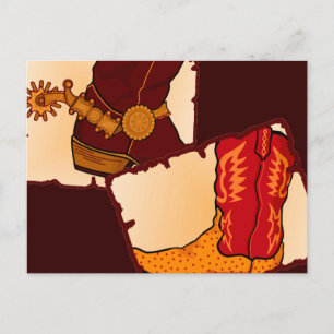 Cowboy Boots Briefkaart