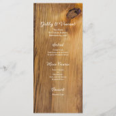 Cowboy Boots en Lace Country Western Wedding Menu (Achterkant)