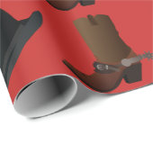 Cowboy Boots en Pet Birthday Cadeaupapier (Rol Hoek)