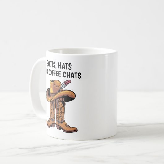 Cowboy Boots en Pet Koffiemok (Voorkant links)