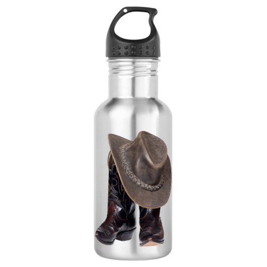 Cowboy Boots en Pet Waterfles (Voorkant)