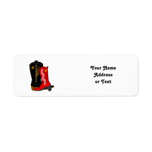 Cowboy Boots Etiket (Voorkant)