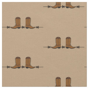 Cowboy Boots Fabric Stof