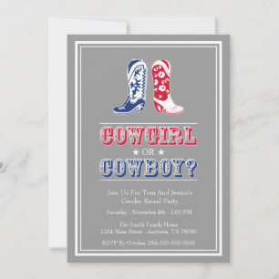 Cowboy Boots Genre Reveillez Party Invitations