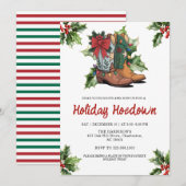 Cowboy Boots Holiday Celebration, Editable Country Kaart (Voorkant / Achterkant)