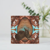 Cowboy Boots Kaleidoscope Wedding Invitation Kaart (Staand voorkant)