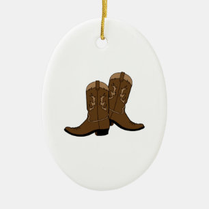 Cowboy Boots Keramisch Ornament