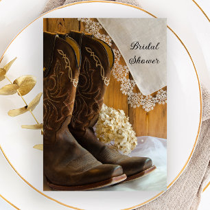 Cowboy Boots Lace Land Western Vrijgezellenfeest Kaart