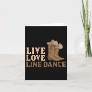 Cowboy Boots Line Danser Country Pet Live Love Li Kaart