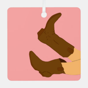 Cowboy Boots Metalen Ornament