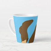 Cowboy Boots op Light Blue Background Latte Mok (Linkerhoek)