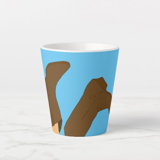 Cowboy Boots op Light Blue Background Latte Mok (Voorkant)