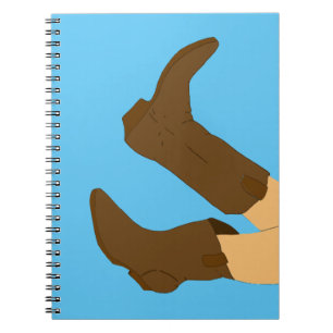 Cowboy Boots op Light Blue Background Notitieboek