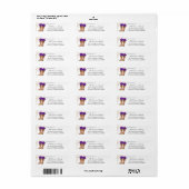 Cowboy Boots Paarse Rozen Return Address Label (Full Sheet)