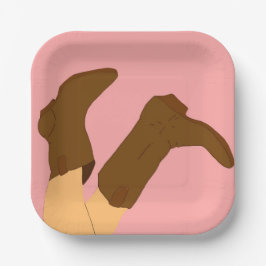 Cowboy Boots Papieren Bordje
