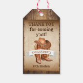 Cowboy Boots, Pet en Lasso Cadeaulabel (Voorkant)