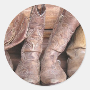 Cowboy Boots Ronde Sticker