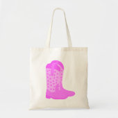 Cowboy Boots Stars Roze Tote Bag (Voorkant)