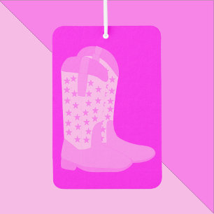 Cowboy Boots Sterren Roze Achtergrond Luchtverfrisser
