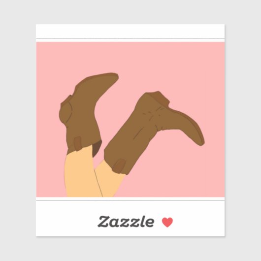 Cowboy Boots Sticker (Vel)
