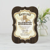 Cowboy Boots Western Jardin Barbecue Invitation (Debout devant)