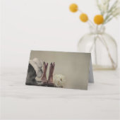 Cowboy Boots Westerne Trouwplaats Escort Kaarten (Achterkant)