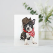 Cowboy Boston Briefkaart (Staand voorkant)