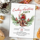 Cowboy Bottes Noël Rustique Party Invitation