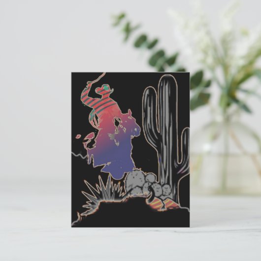 cowboy briefkaart (Staand voorkant)