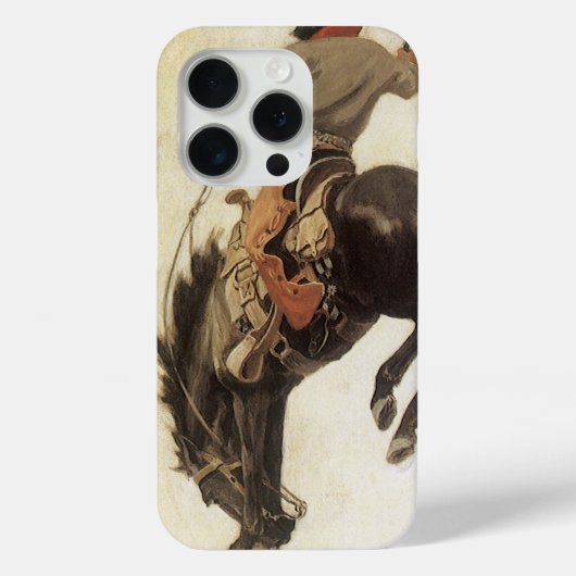  Cowboy, Bronco Buster-onderzoek door NC Wyeth Case-Mate iPhone Case (Achterkant)