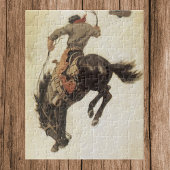 Cowboy, Bronco Buster-onderzoek door NC Wyeth Legpuzzel