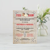 Cowboy Bucking Bronco Couples Baby shower Kaart (Staand voorkant)