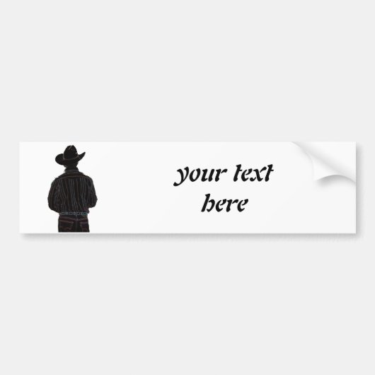 cowboy bumpersticker (Voorkant)