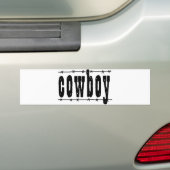 Cowboy Bumpersticker (Op auto)