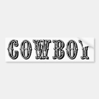 Cowboy Bumpersticker