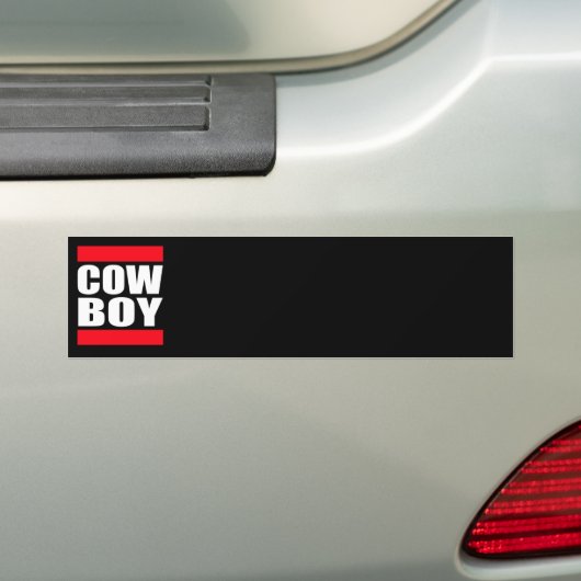 Cowboy Bumpersticker (Op auto)