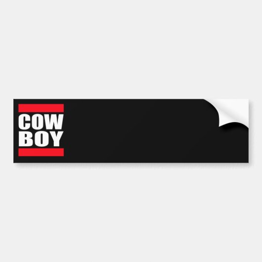 Cowboy Bumpersticker (Voorkant)