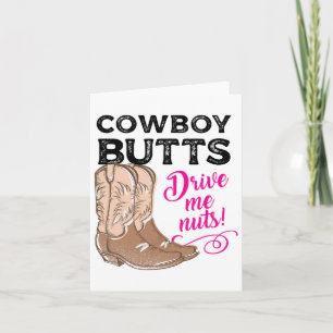 Cowboy Butts drijft me op het nest Cowgirl Western Kaart