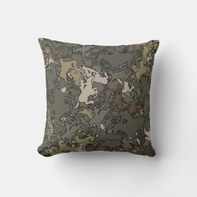 Cowboy Camouflage Pattern Kussen (Voorkant)