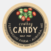 Cowboy Candy Geglazuurde Jalapeno Pepper Hete Gele Ronde Sticker (Voorkant)