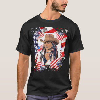 Cowboy Carter Profiel Pic Amerikaanse vlag T-shirt