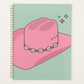 Cowboy Casquette Preppy Rose Et Vert (Devant)