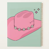 Cowboy Casquette Preppy Rose Et Vert (Dos)